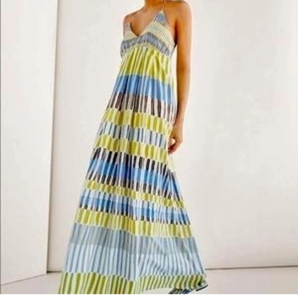 Massimo Dutti Silk Flowy Maxi Dress Size 6 - Picture 3 of 10